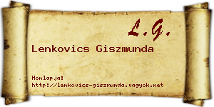 Lenkovics Giszmunda névjegykártya